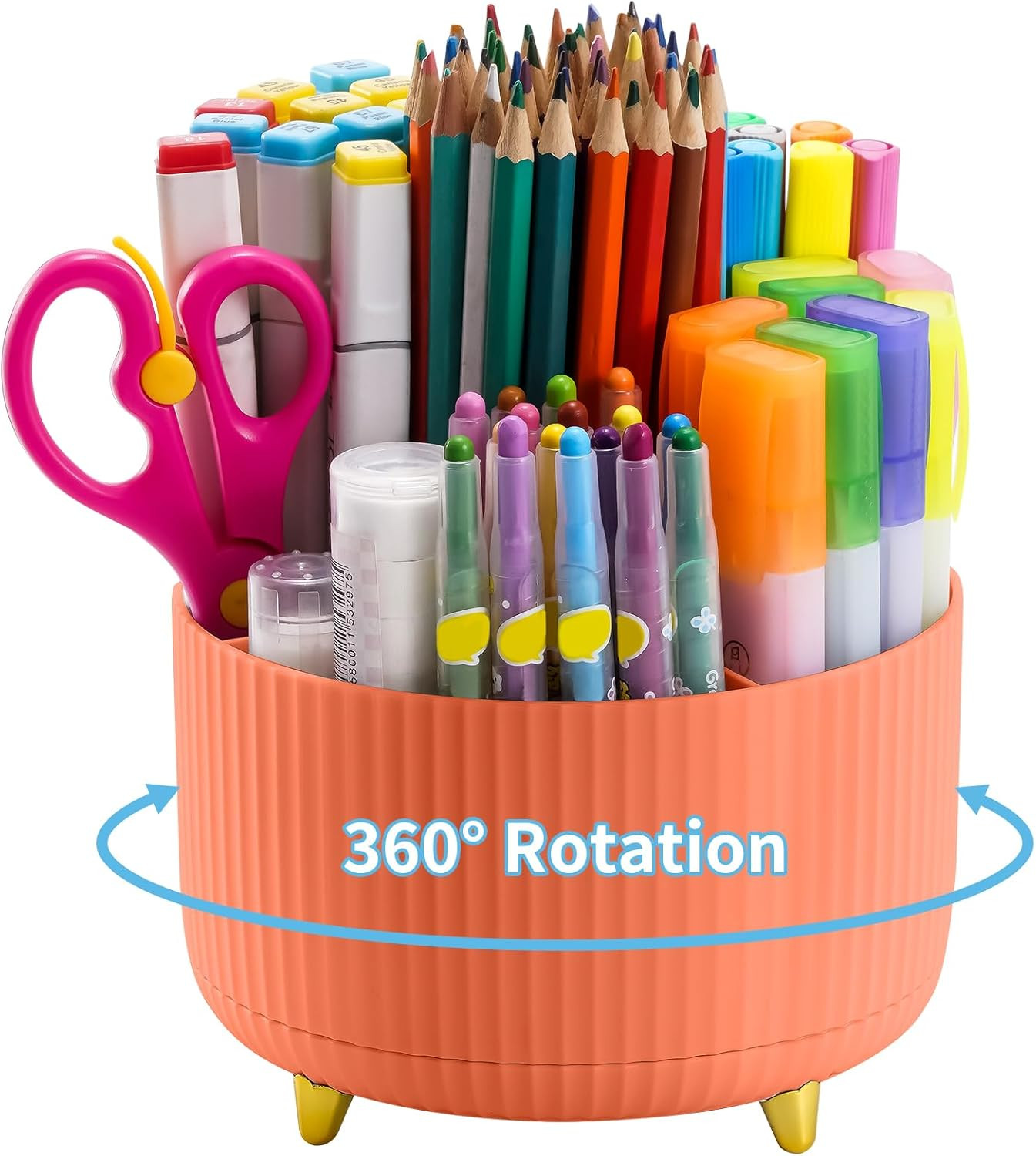 Desk Organizer, 360-Degree Rotating Pen Holder, Desk Organizers and Accessories