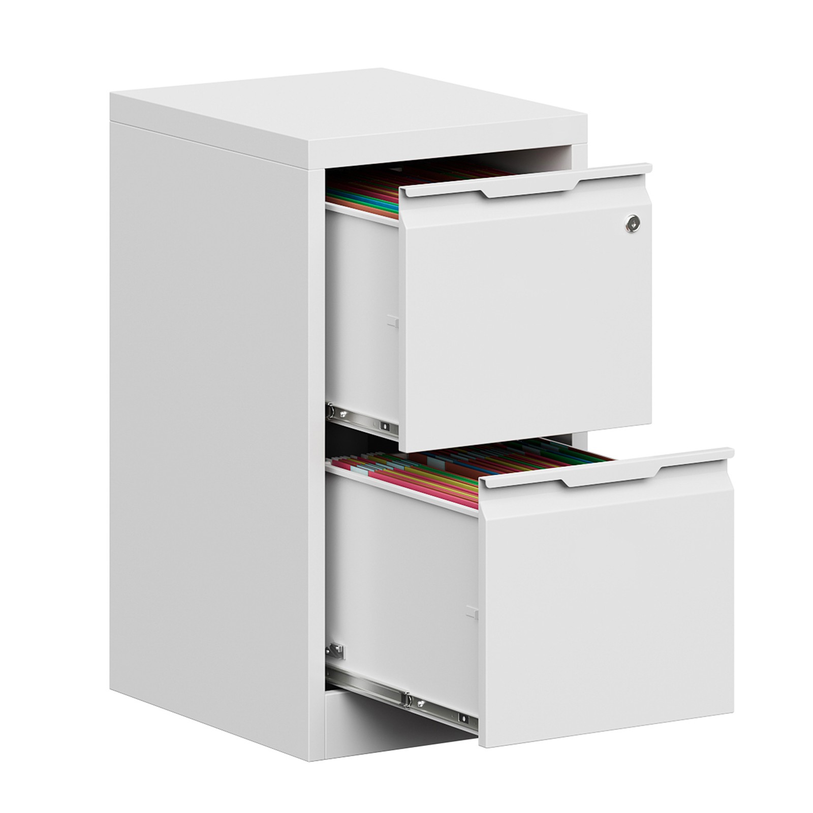 NEW Metal Vertical File Storage Cabinet with Lock 2 Drawer Office Filing Cabinet