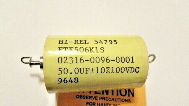 50.0uF 10% 100V ETX506K1S HI-REL Metalized Polyester Film Capacitor (1pc) USA