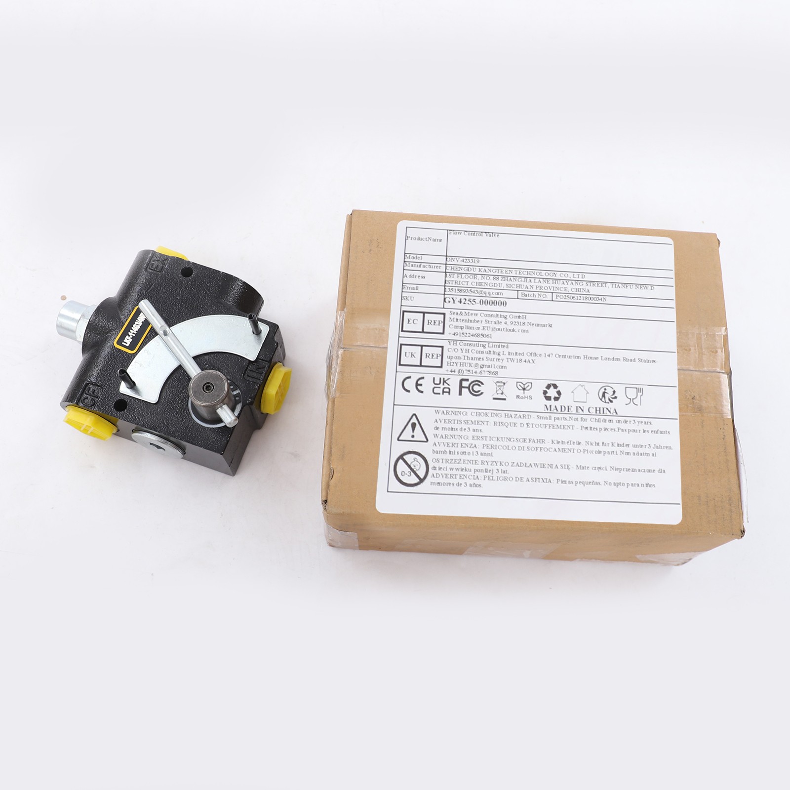 0-30GPM Hydraulic Adjustable Flow Control Valve Directional Acting Valve 3000PSI