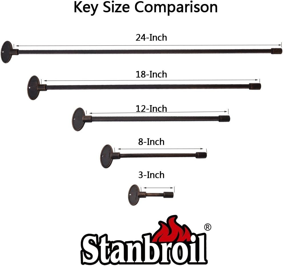 Elegant 8-Inch Gas Valve Key in Antique Copper – Universal Fit for Fireplaces