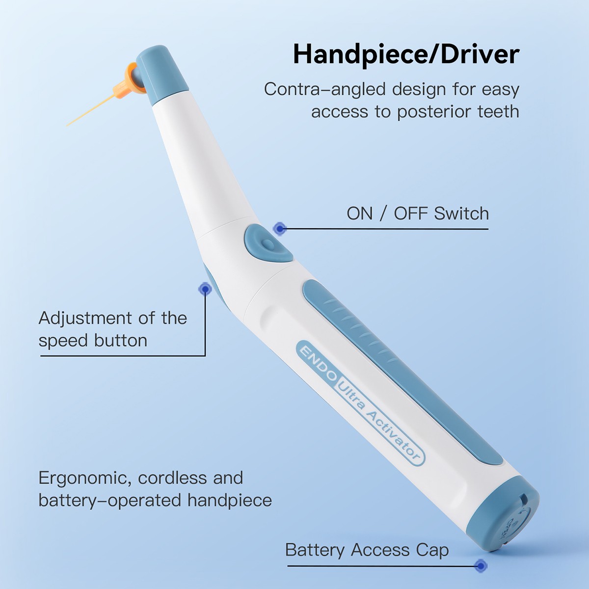 Dental Endo Ultrasonic Sonic Activator Root Canal Irrigator+60Tips/150tips