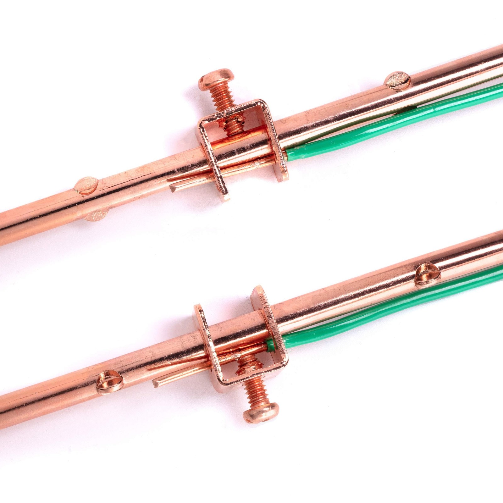 4 FT Grounding Rod with Clamp – Copper Ground Rod for Electric Fence, Antenna, S