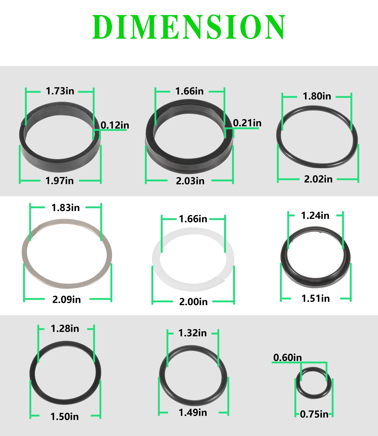 AE43288 Round Baler Tension Gate Cylinder Seal Kit Fit for John Deere 430 530