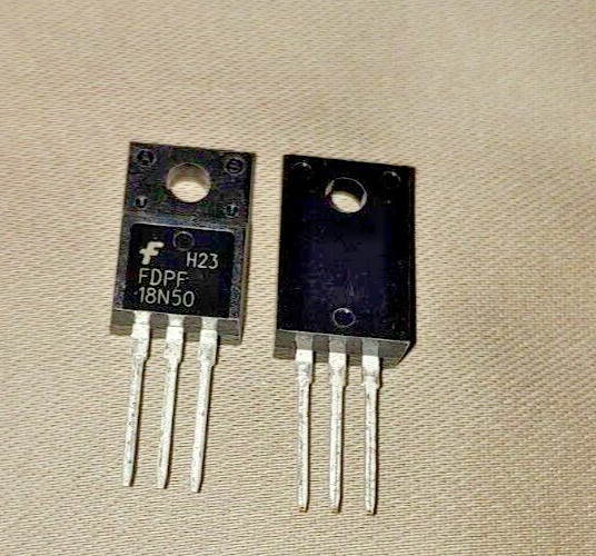 10Pcs FDPF18N50 18N50 MDF18N50 MOSFET, 500V 18A N-CH MOSFET TO-220F