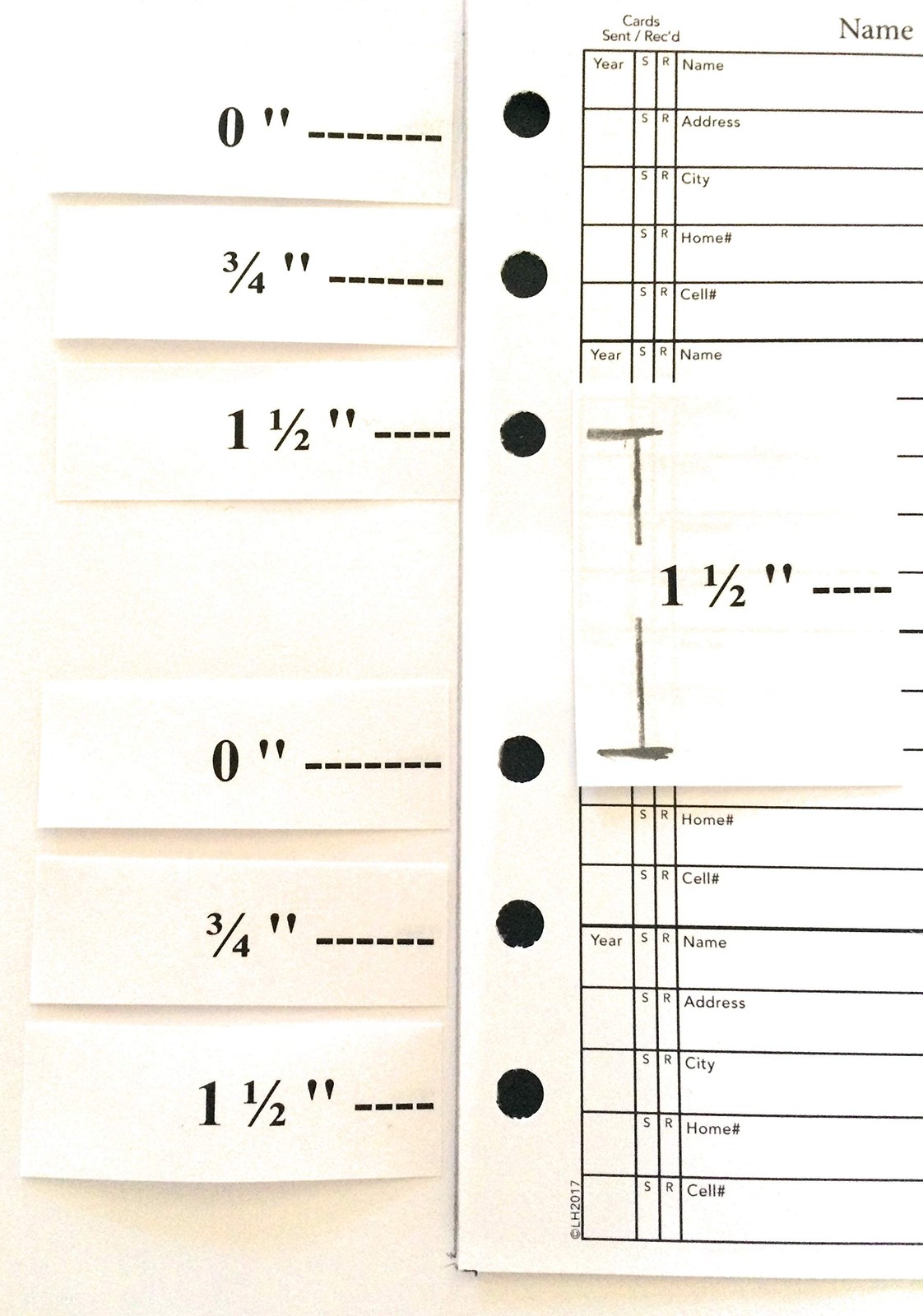 4 3/4 x 6 Inch Address Book Refill 4.75 inches wide by 6 tall, white