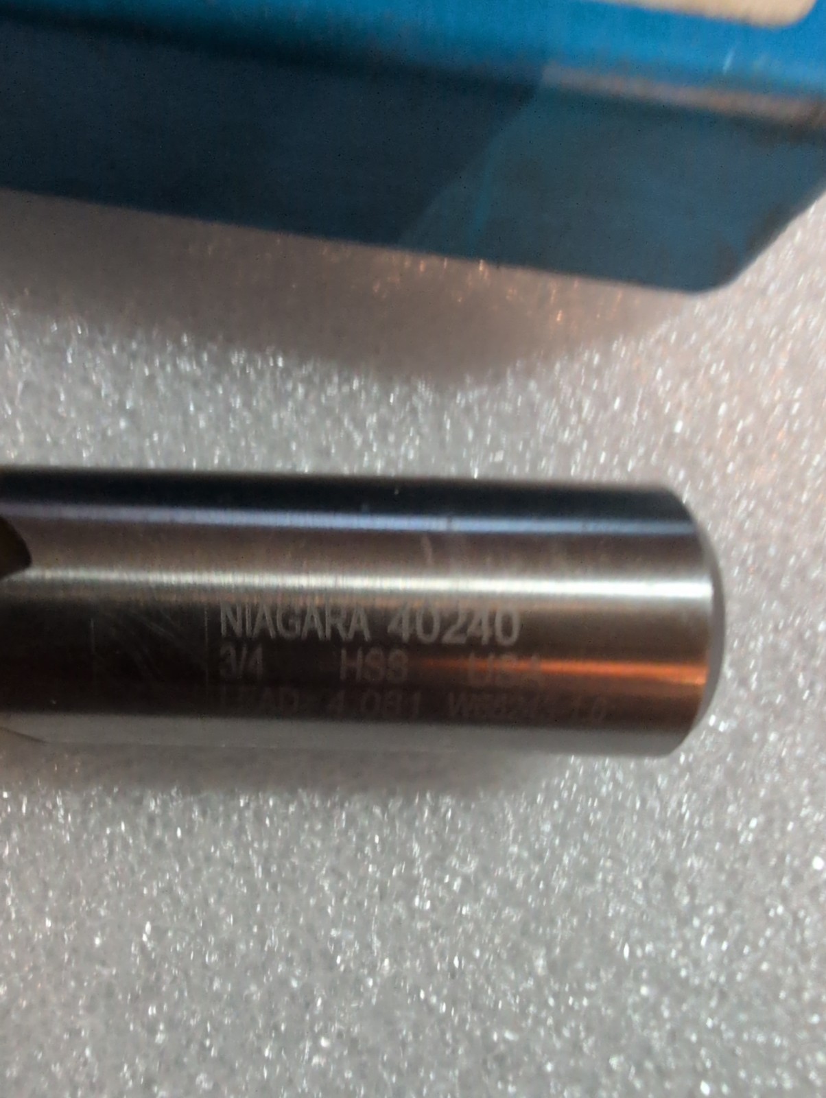 NEW NIAGARA CUTTER HSS END MILL 3/4 X 3/4 X 1-5/8 X 3-7/8 TIN EDP N40240