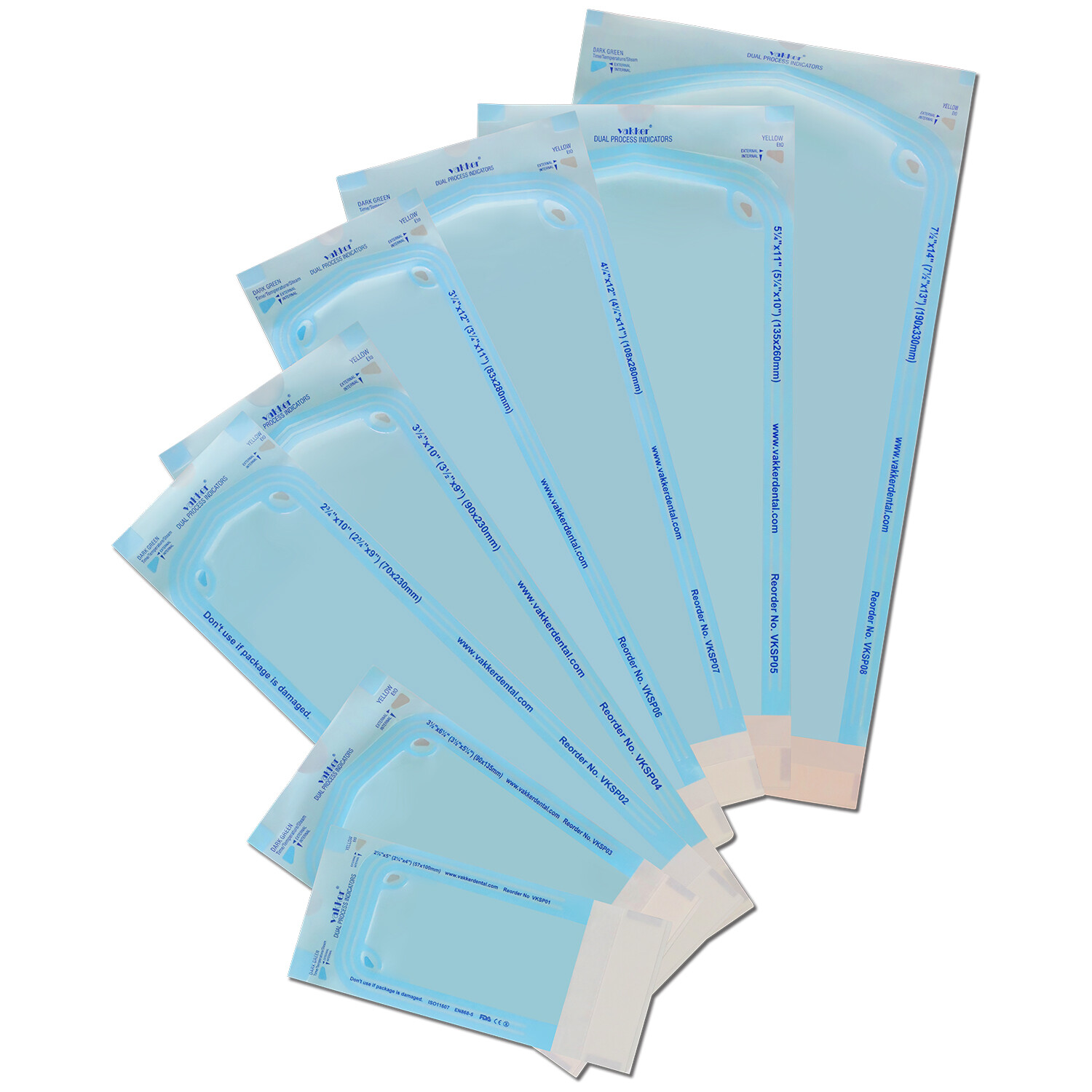 Vakker 4000pc 2.25″ x 5″ Dental Self Sealing Sterilization Pouches Autoclave Bag