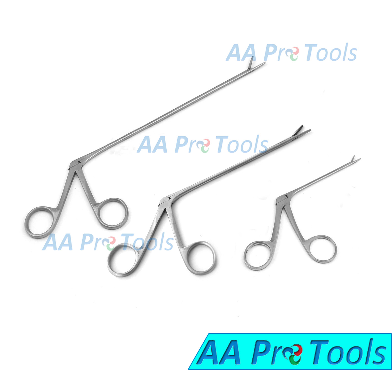 3 ASSORTED HARTMAN ALLIGATOR FORCEPS SERRATED 3.5″+ 5.5″+ 6.5″ SURGICAL