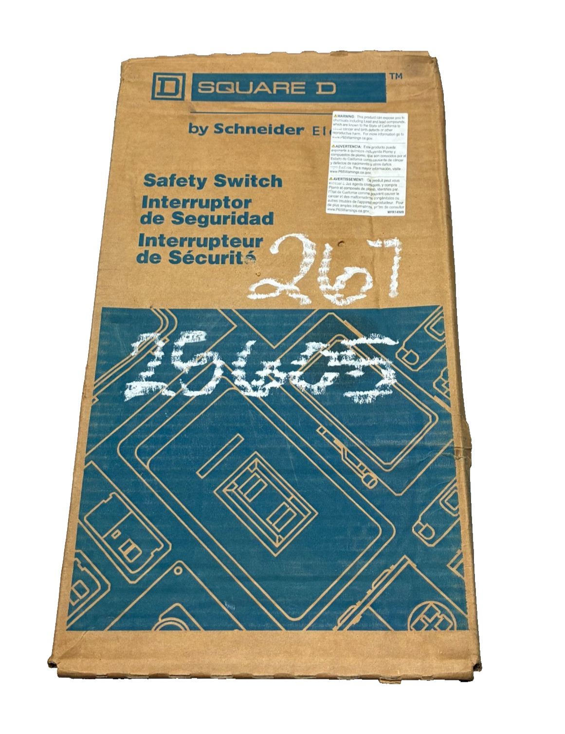 SQUARE D HU362N HD SAFETY SWITCH N0N-FUSIBLE 3P 60A 600V