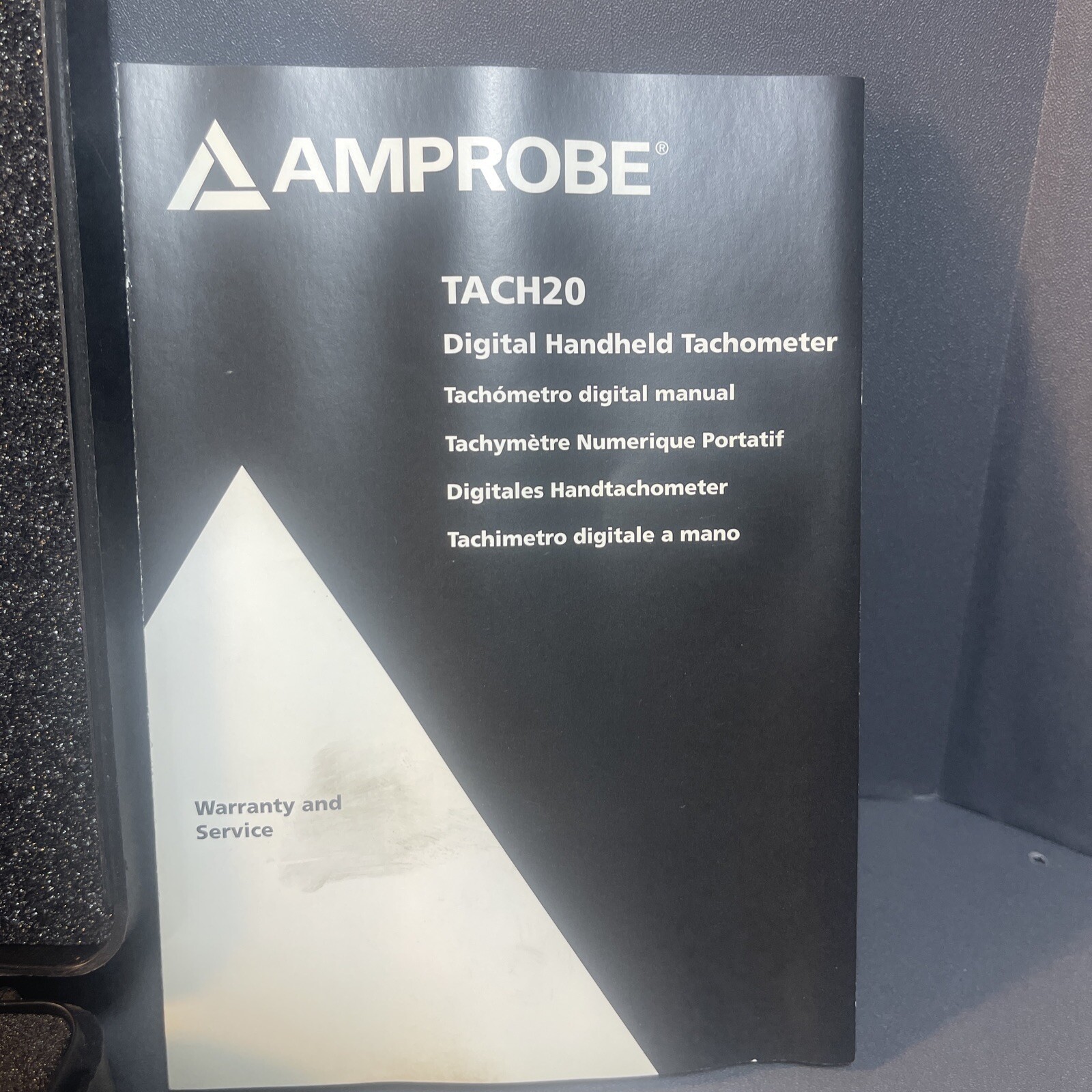 Amprobe Tach20 Digital Handheld Tachometer w/ case and user manual READ DESCRIPT