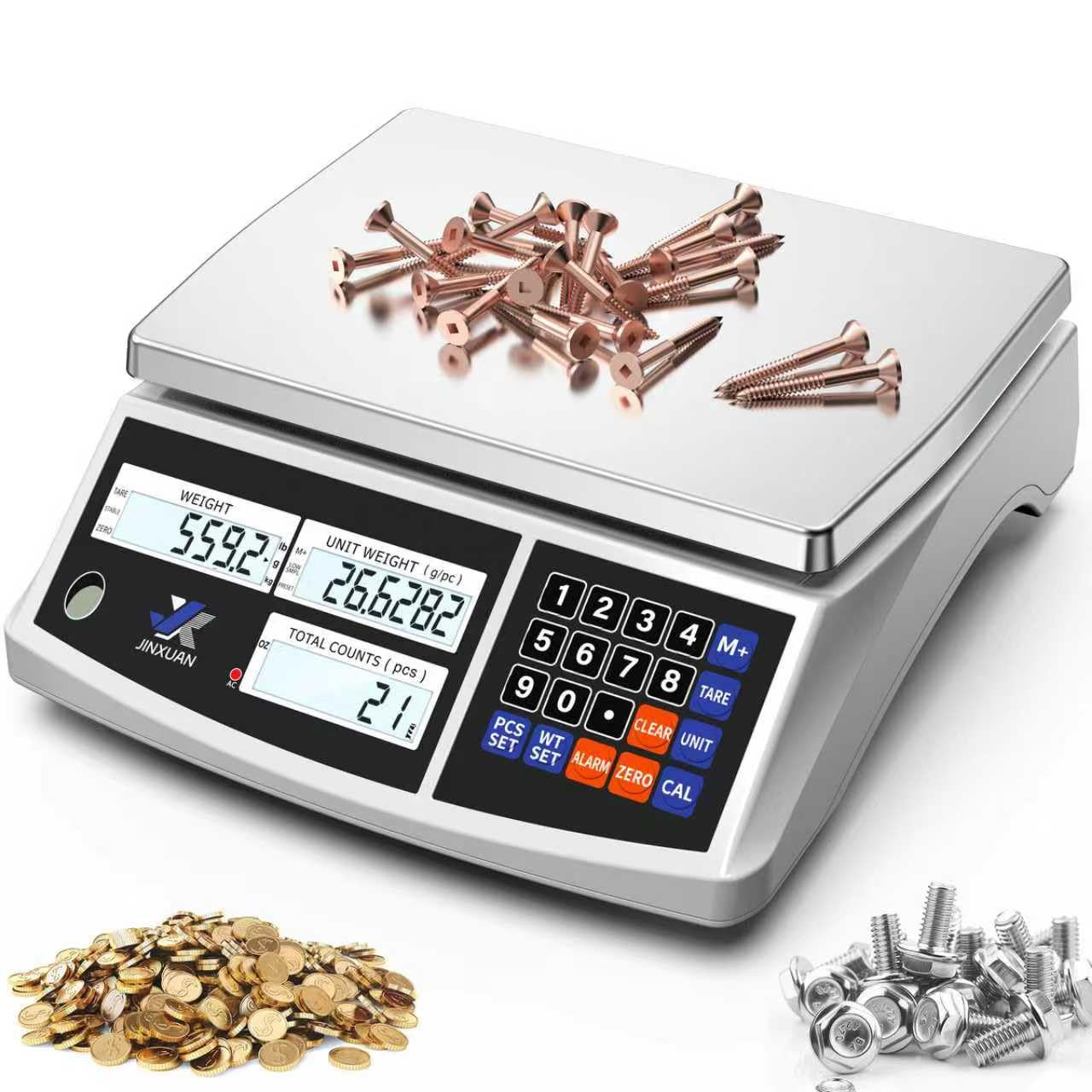 Industrial Counting Scale 30Kg/66Lb X 0.1G Precision Bench Scale Digital Invento