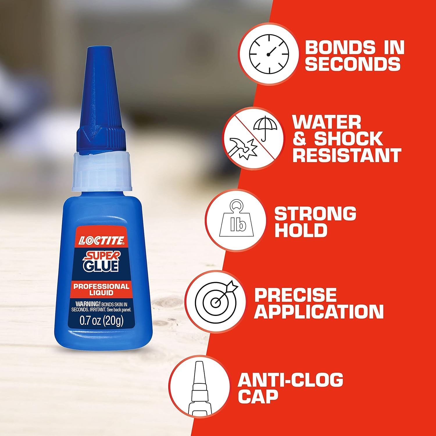 Loctite Professional Super Glue 20g Liquid Heavy Duty Instant Bond 1365882 New