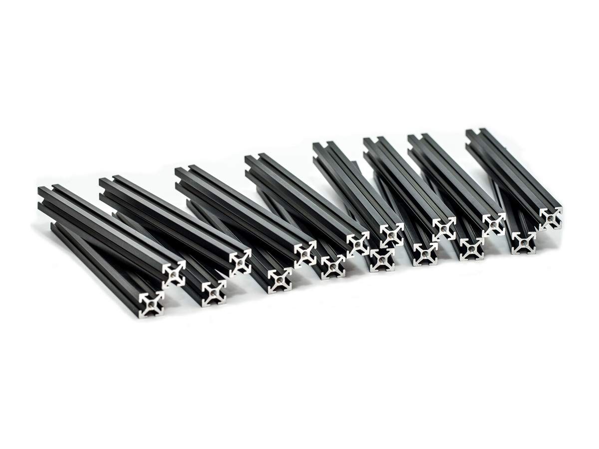 100x10x10mm beam, black anodised (pack of 16)