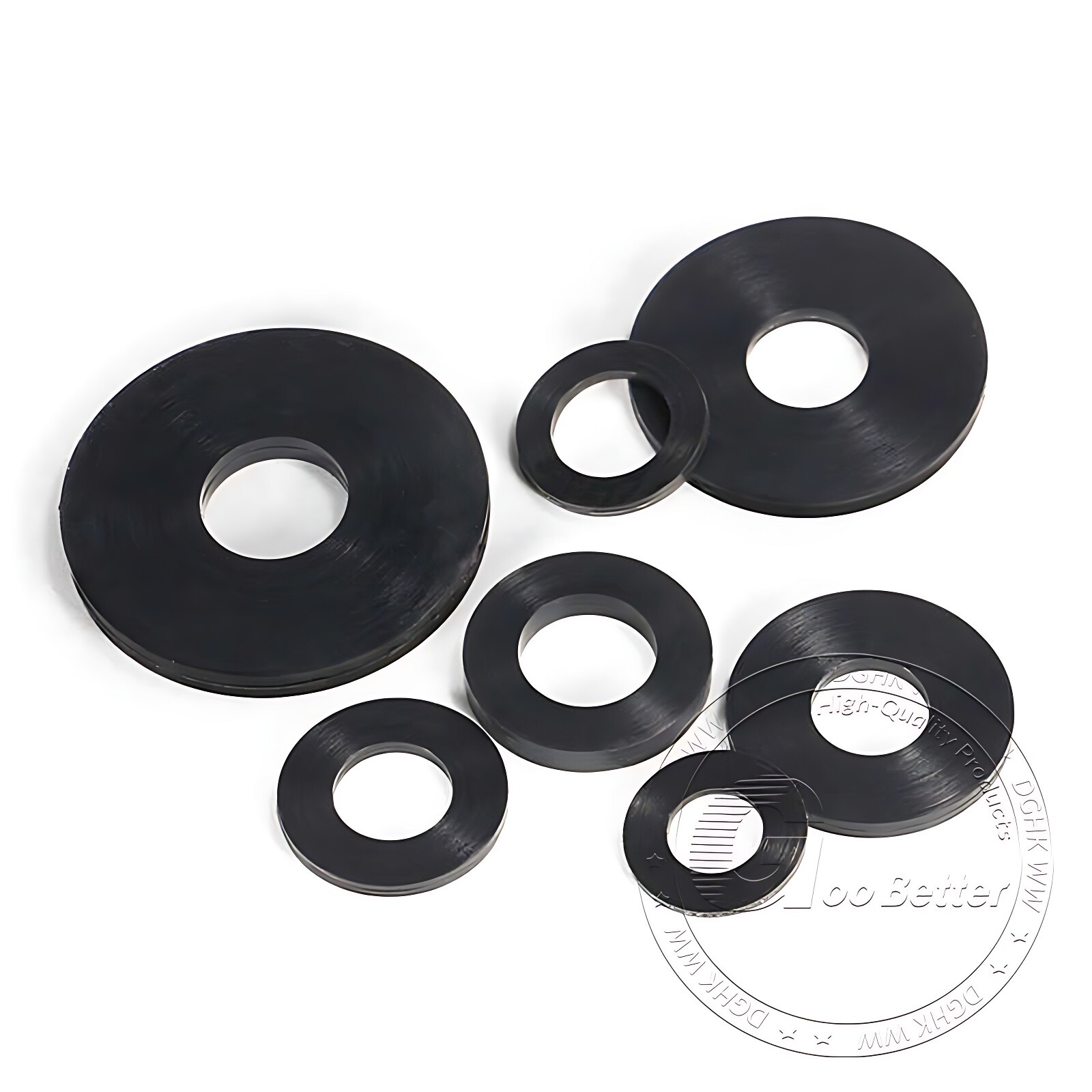 1MM THICK NITRILE NBR BLACK RUBBER WASHER ROUND RING SEAL 4MM TO 16MM OD