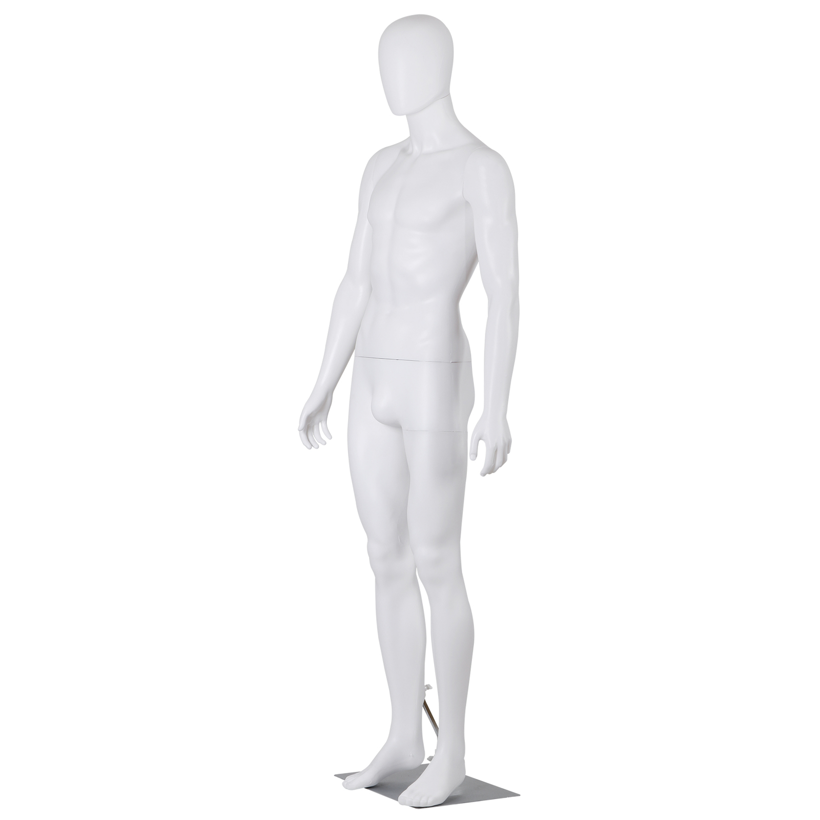 Male Mannequin Dress Form 73″ Adjustable Stand w/Base White Mannequin Full Body