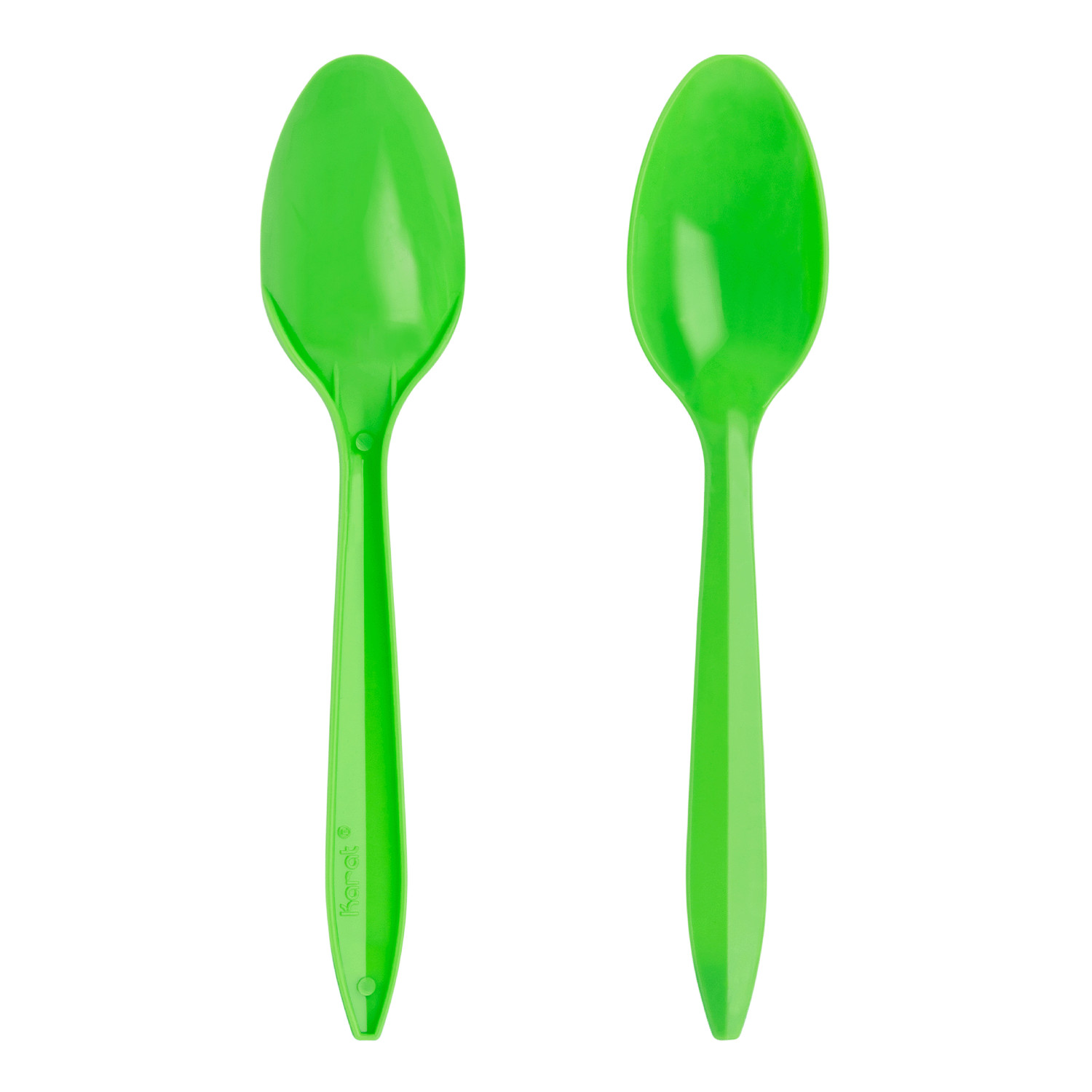 Karat PP Plastic Medium Weight Tea Spoons – Green – 1,000 ct, U2008 (Green)