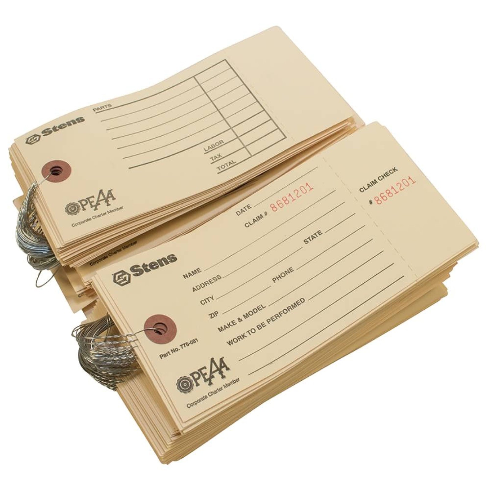 Black Service Repair Tags 6×3 inches Pack of 200 for Lawn and Patio Use