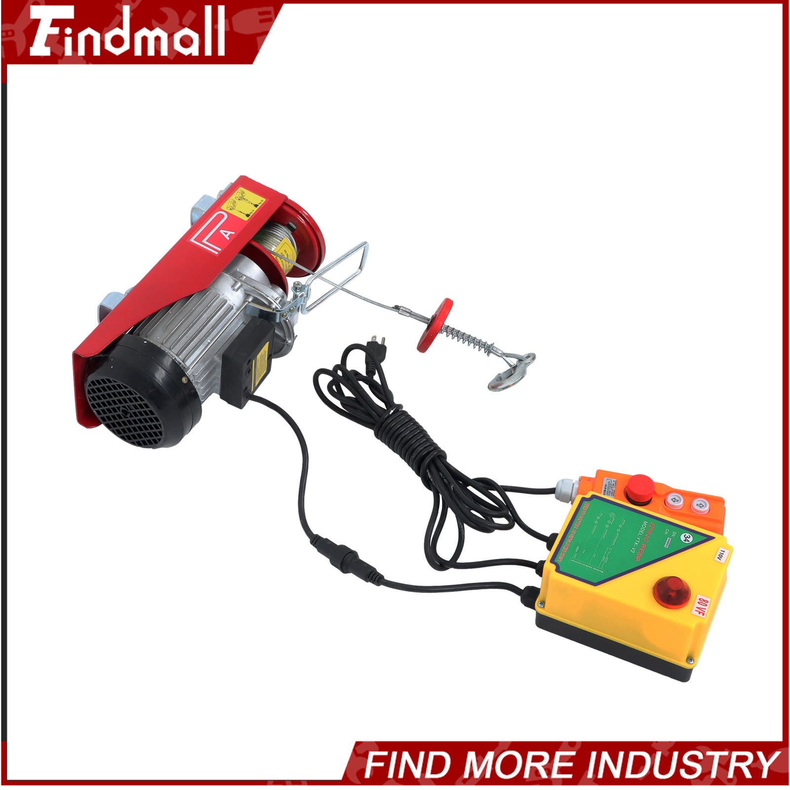 Findmall 1320 lbs 110V Mini Electric Hoist 328 ft Wireless & 14 ft Wired Remote