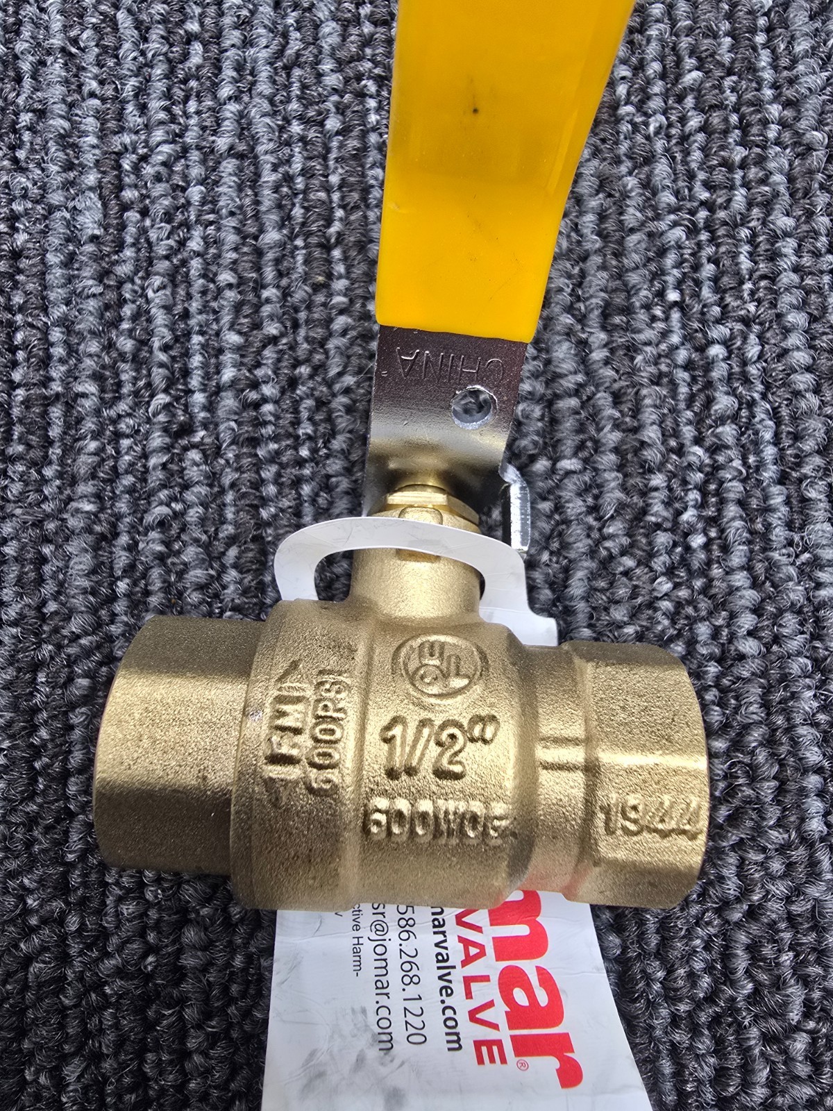 (QTY 2) Jomar Valve 100-103: 1/2″ Threaded Brass Full Port Ball Valve 600 WOG