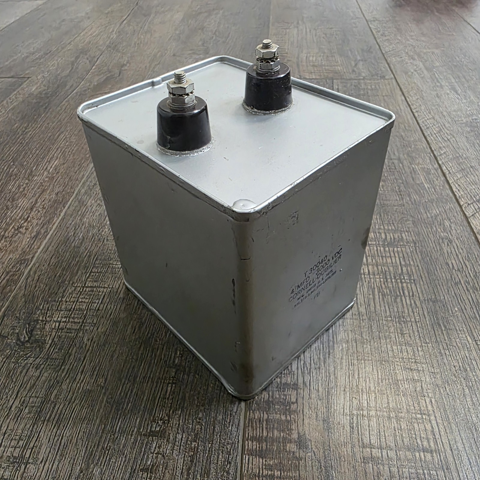 Vintage Cornell Dubilier Capacitor T30040 4 MFD 3000 VDC New Old Stock