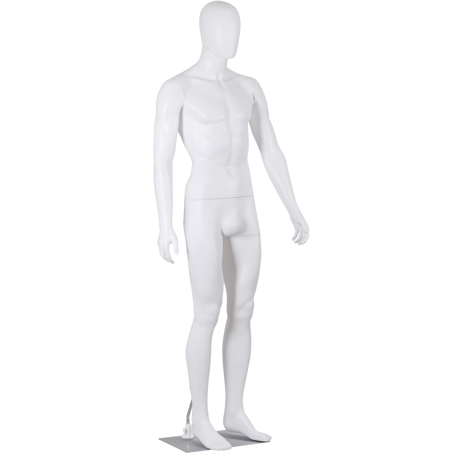 Male Mannequin Dress Form 73″ Adjustable Stand w/Base White Mannequin Full Body