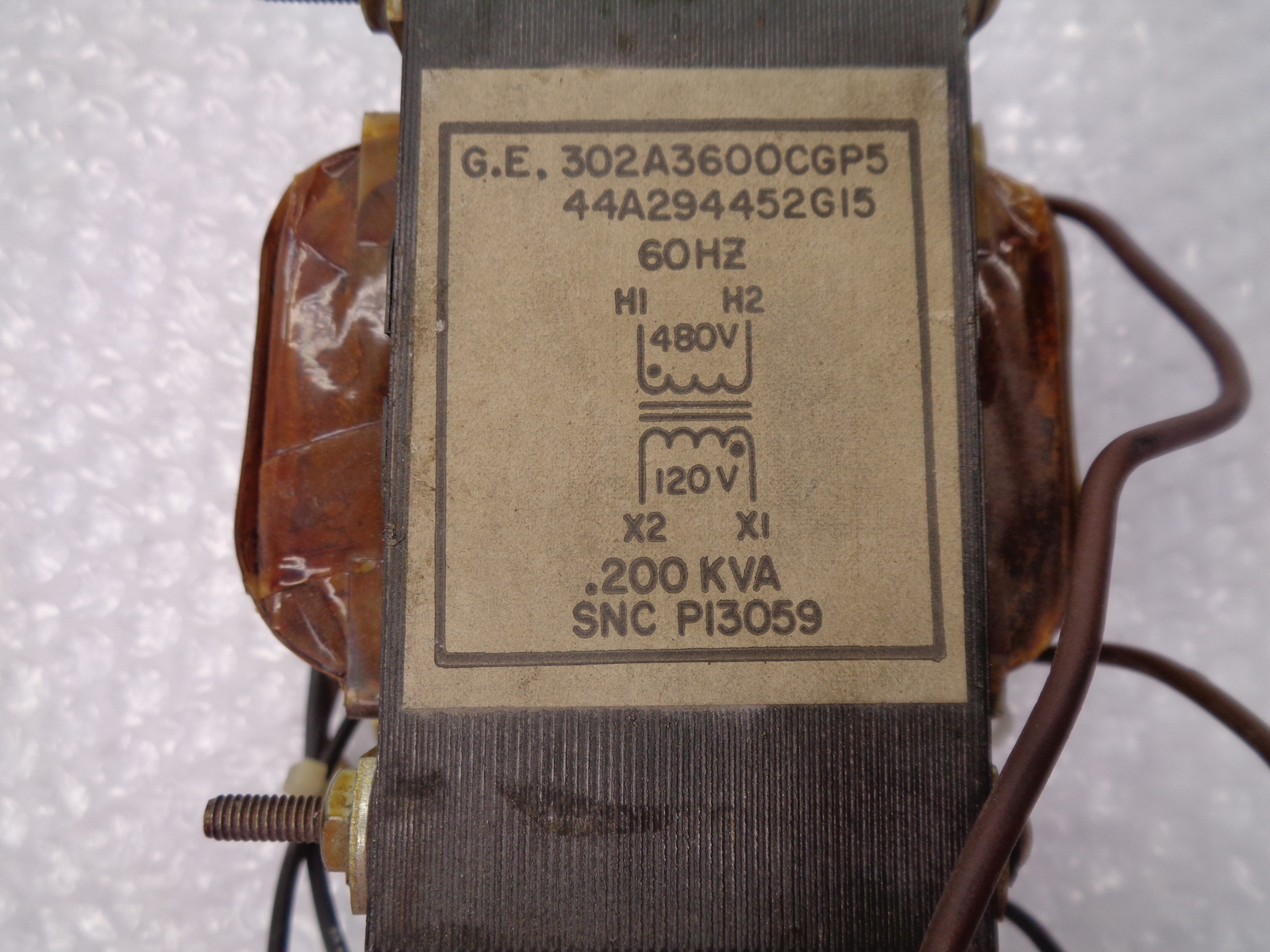 GENERAL ELECTRIC 302A3600CGP2 TRANSFORMER UNMP