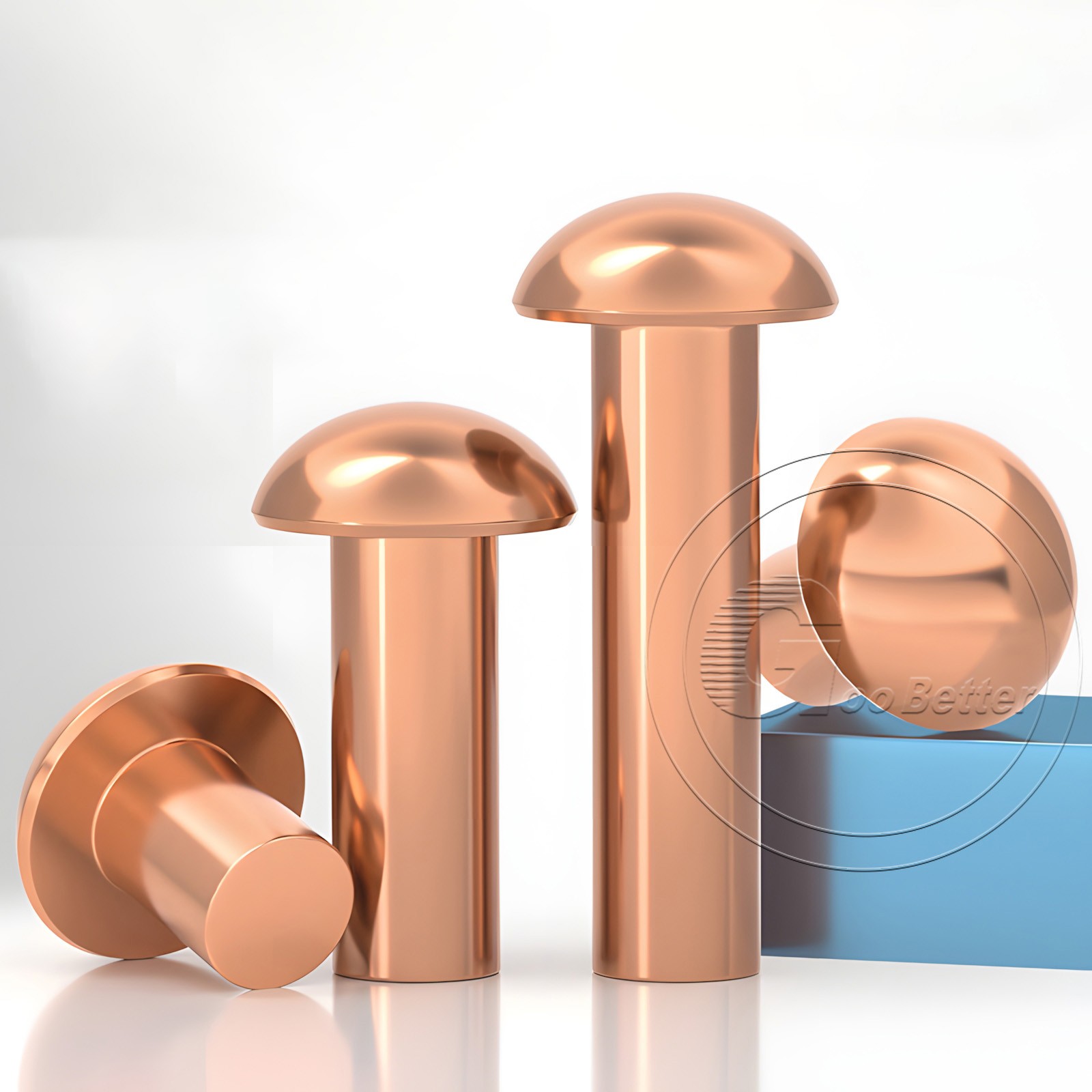 Solid Copper Round Head Rivets 1.5mm 2mm 2.5mm 3mm 4mm 5mm 6mm 8mm DIN 660