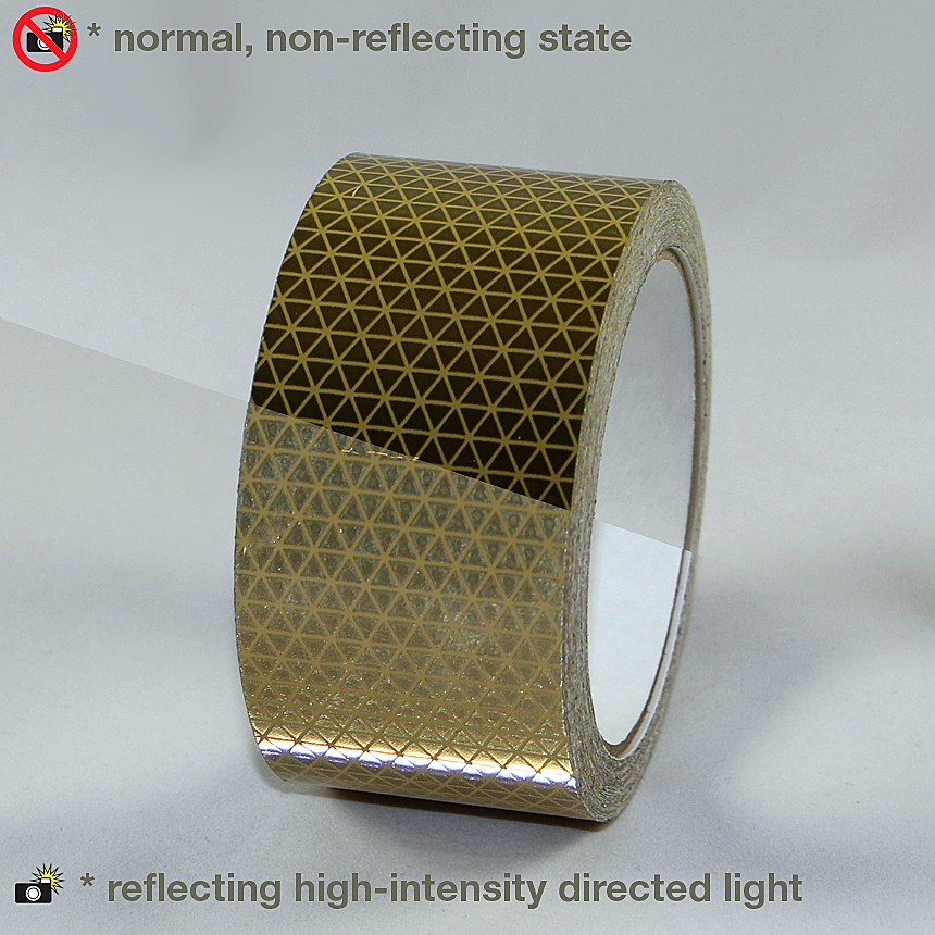 Oralite Microprismatic Conspicuity Tape (V92-DB-COLORS): 2 in. x 30 ft. (Gold)