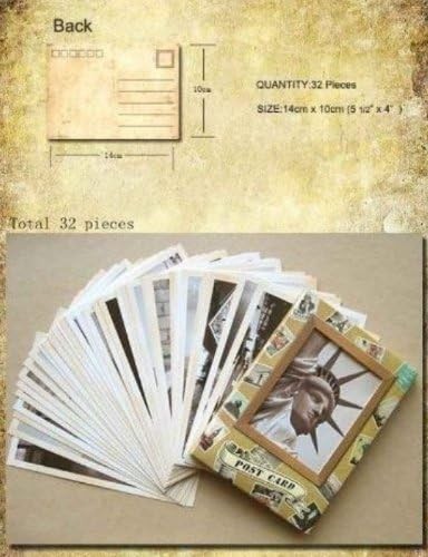 Dxhycc 32 PCS 1 Set Vintage Retro Old 14.3 x 9.3 cm, as the pictures show