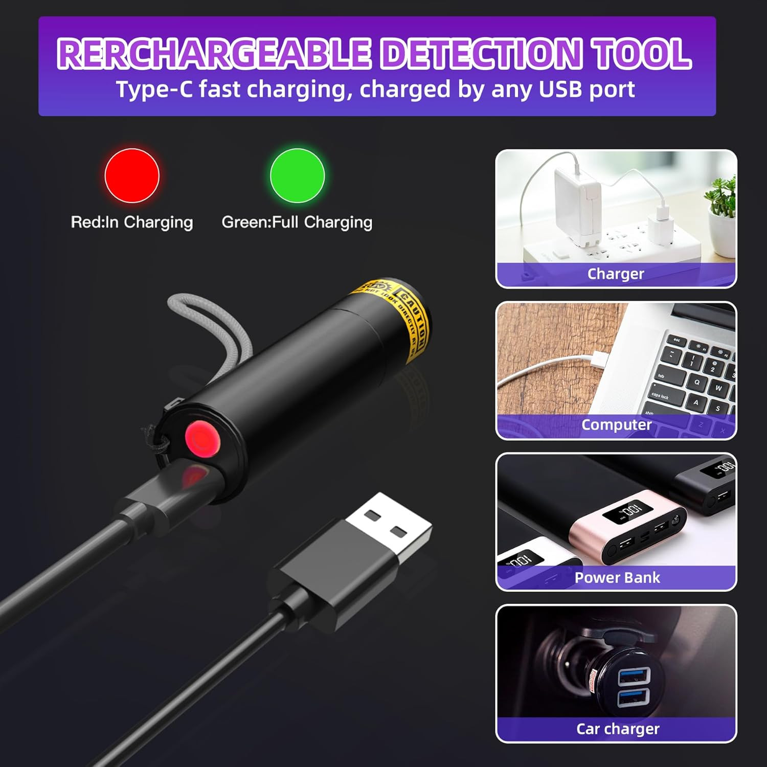 Air Conditioner Leak Detector, Professional Rechargeable AC Leak Detector Kit, A