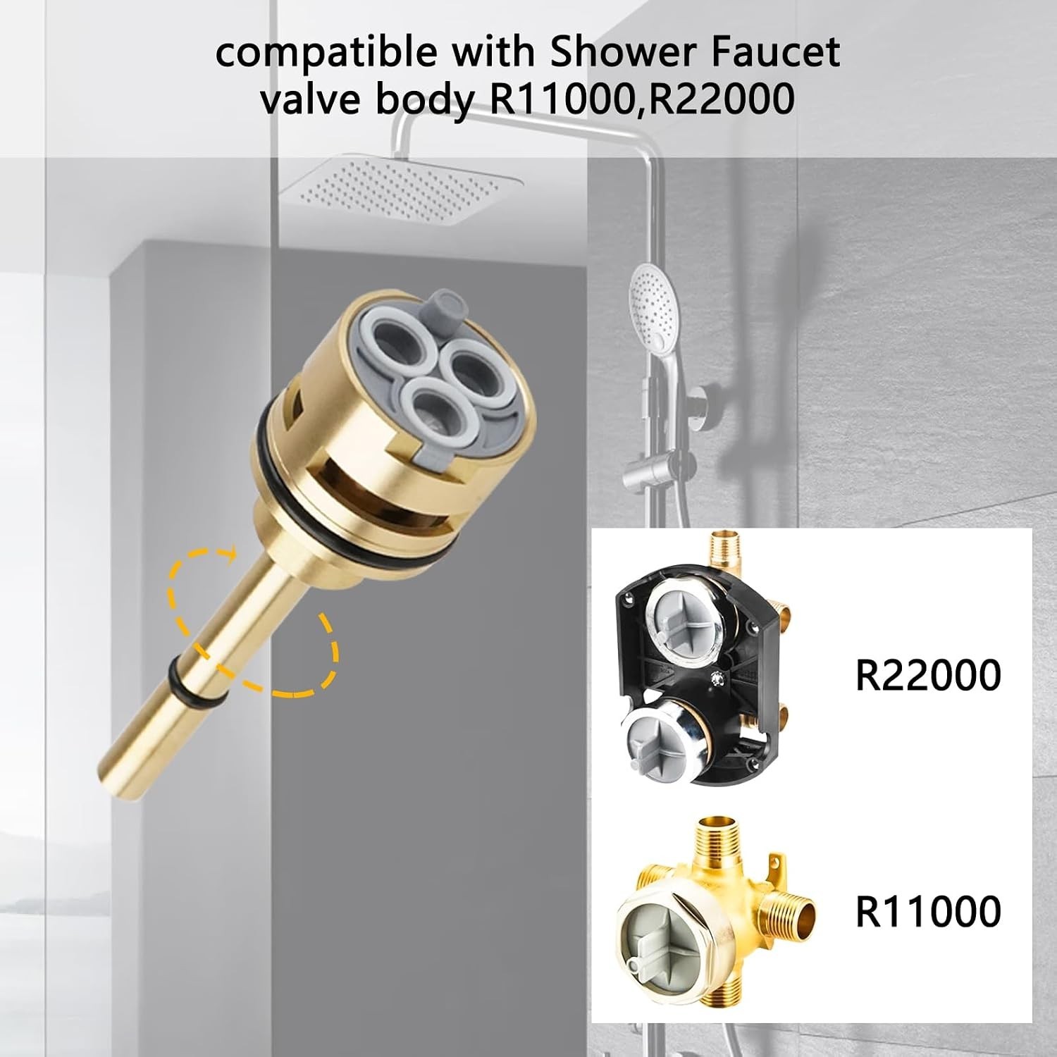 Diverter Cartridge 6-Setting Brass Replacement Valve Fits Delta Faucets