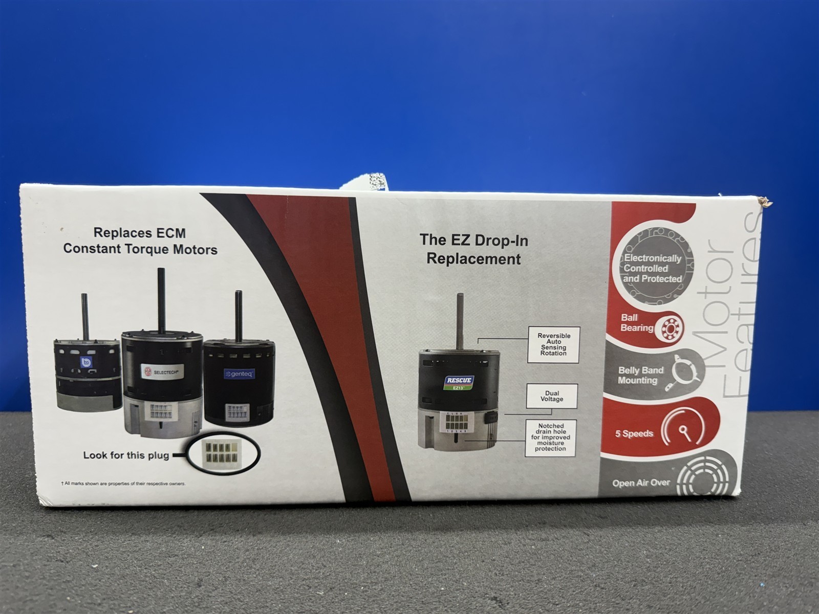 BRAND NEW US MOTORS 5642 RESCUE EZ13 ECM MOTOR 3/4HP 1075 RPM 115/208-230V