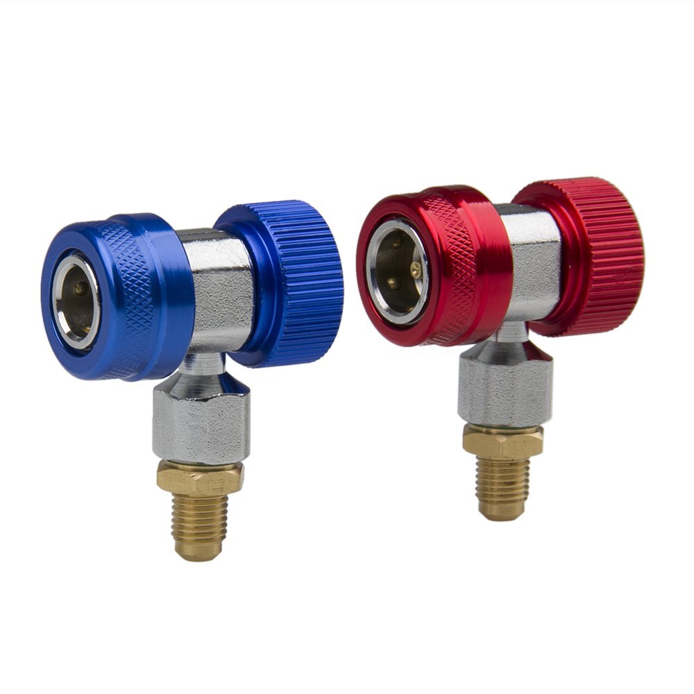 2PACK Quick Connector Adapter Coupler Auto A/C Manifold Gauge Low/High HVAC