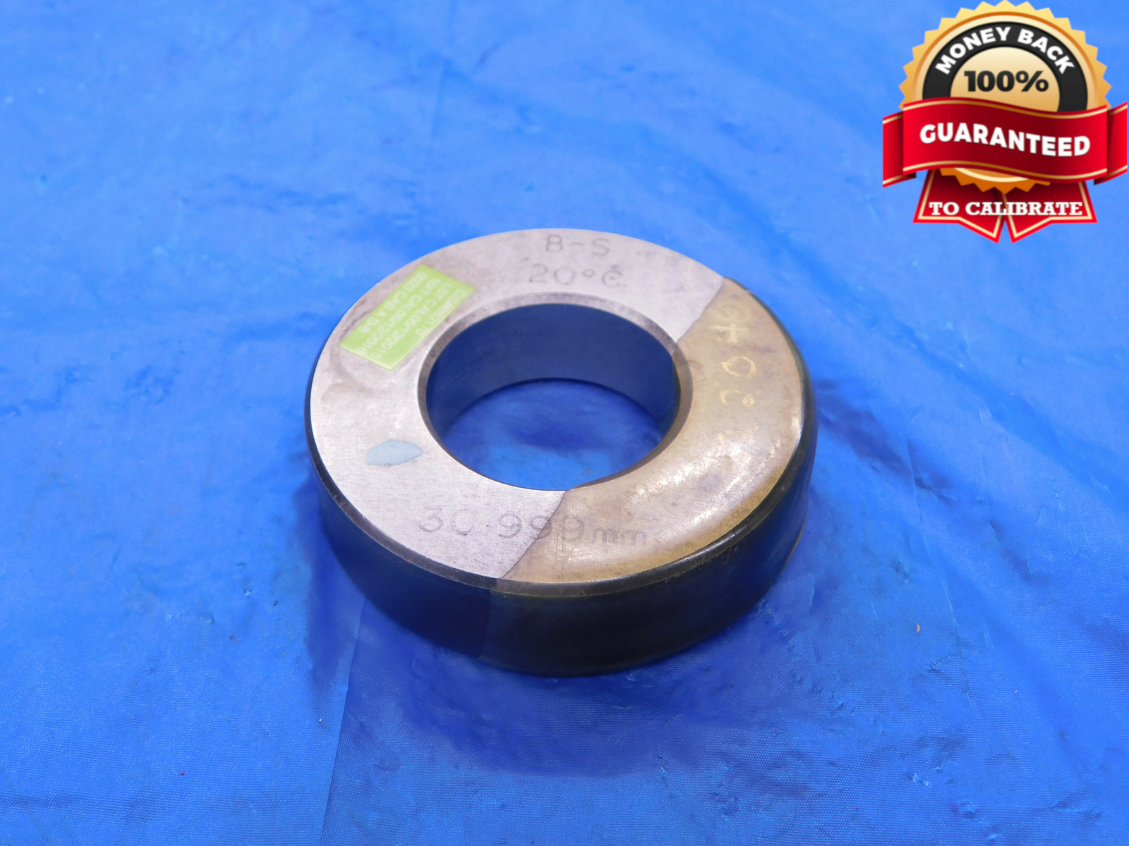 30.999 MASTER PLAIN BORE RING GAGE 31.000 -.001 UNDERSIZE 31 mm 1.2204