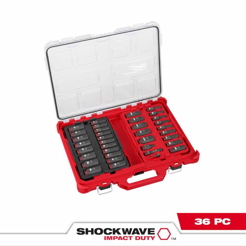 Milwaukee 49-66-6806 Shockwave Impact Duty Socket 1/2″ Drive 31-Piece Set