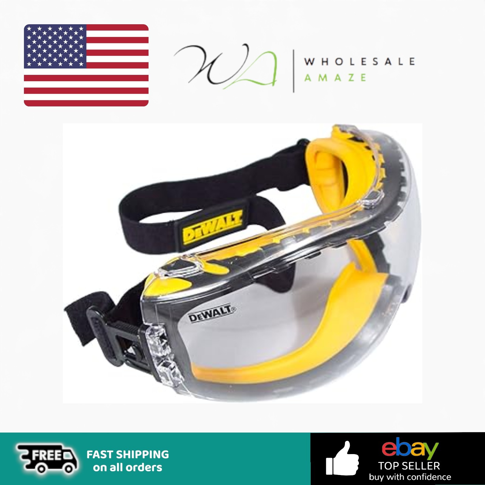 Dewalt DPG82 Concealer Anti-Fog Dual Mold Safety Goggle – 1 Pair