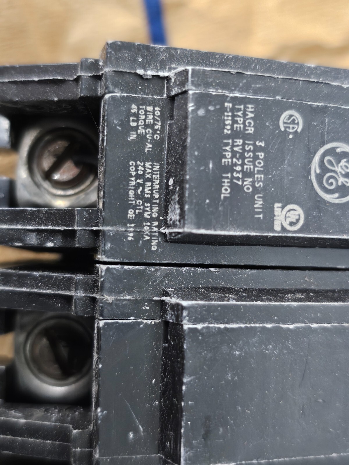Ge General Electric Circuit Breaker 60A Amp 3 Pole P 240V THQAL THQL32060 NEW
