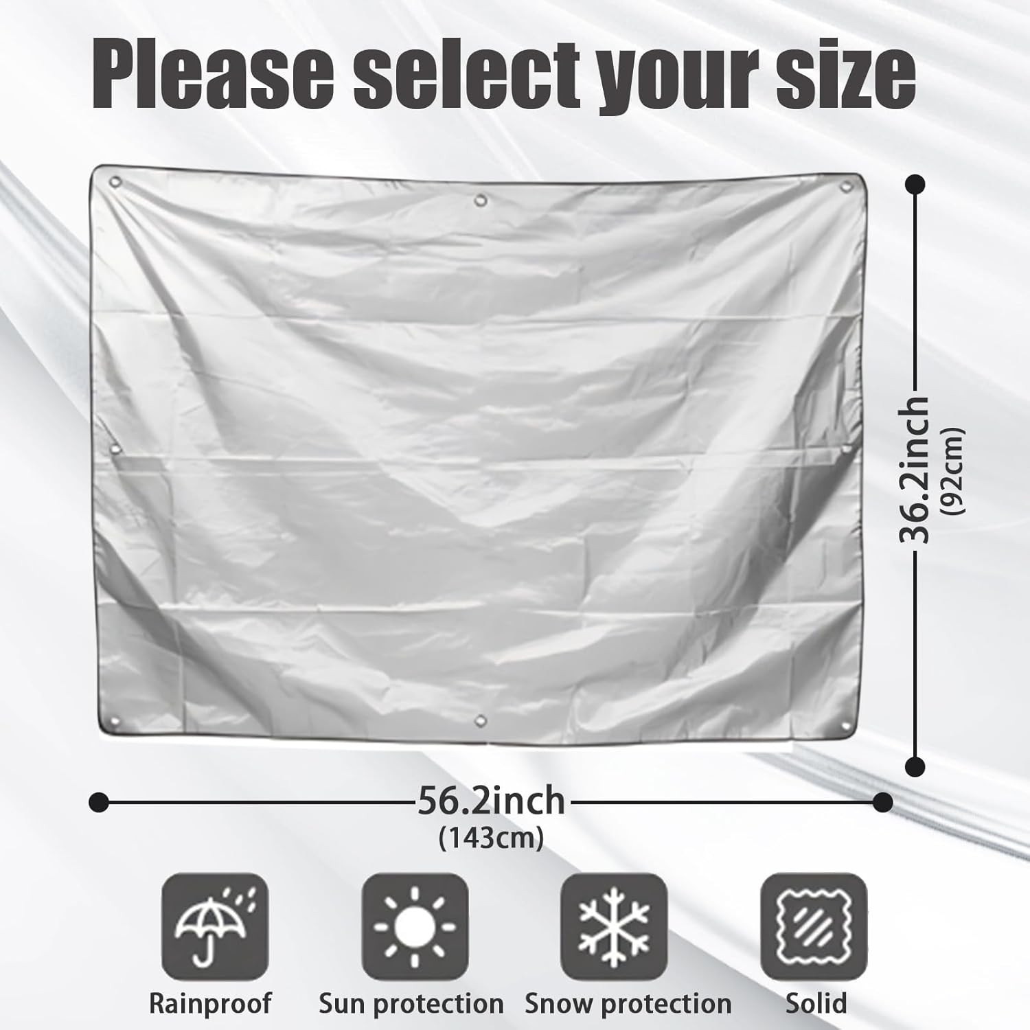 Jumbo Machine Cover – Breathable, Rust-Resistant, Water & Dust Proof, 57.87″x38.