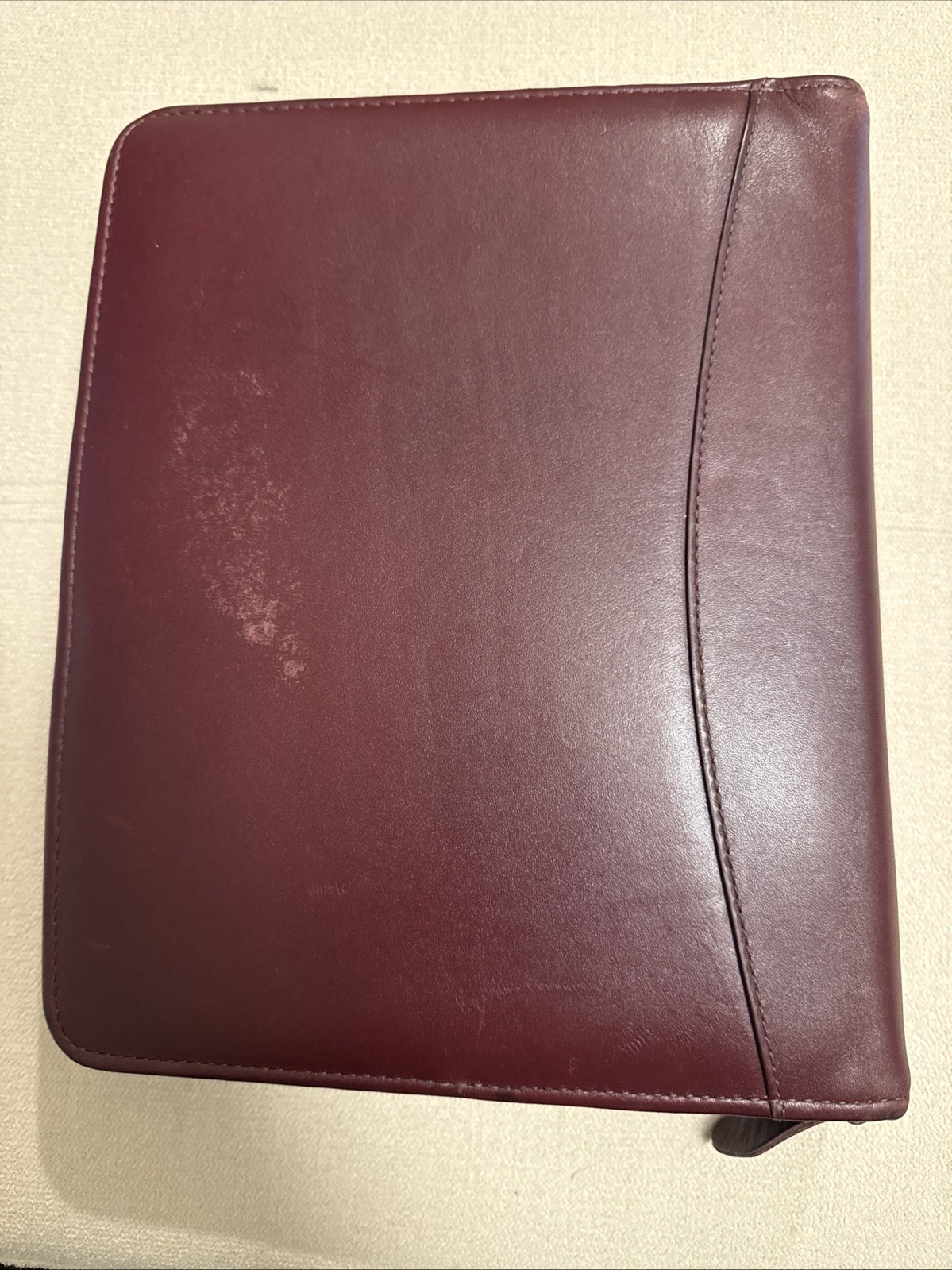 Franklin Quest Burgundy Planner Zip Classic Size W/ Vintage Inserts *see pics