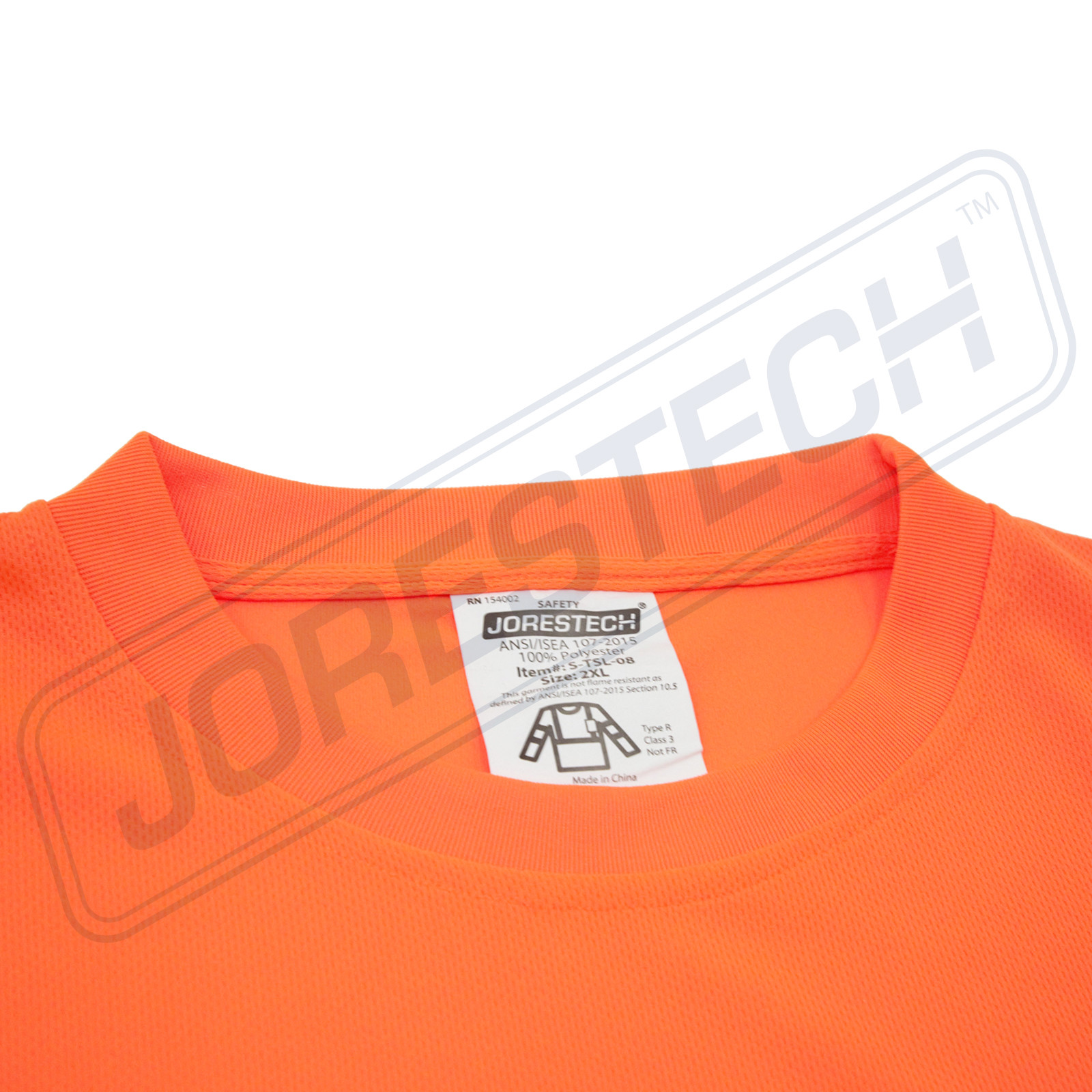Hi Vis T Shirt ANSI Class 3 Reflective Safety Long Sleeve HIGH VISIBILITY Orange