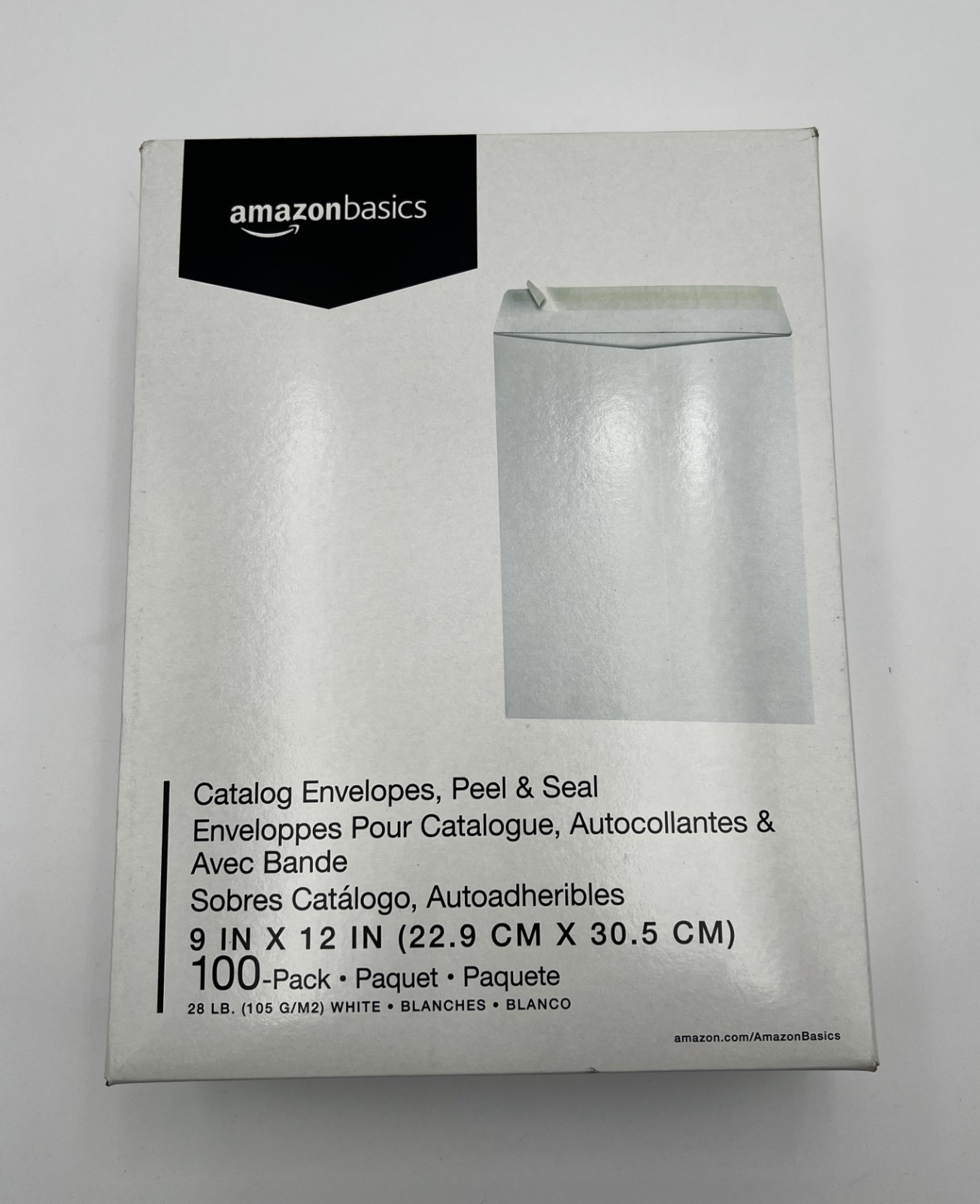 Amazon Basics Catalog Mailing Envelopes Peel & Seal 9″x12″ White 100-Pack