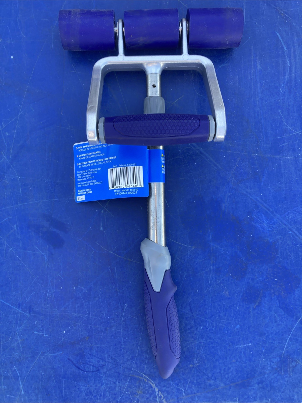 Kobalt Handle Roller 13″-18 1/4″ Extension Blue Silver Brand New