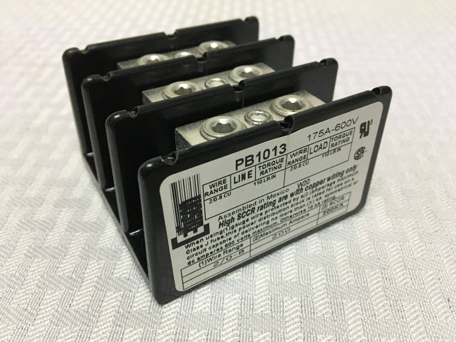 New! Edison PB1013 Open Terminal Block (#50000)