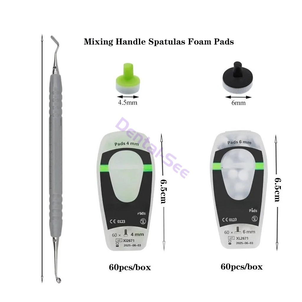 Dental Composite Resin Filling Spatula Handle OptraSculpt Foam Pads Kit Veneer