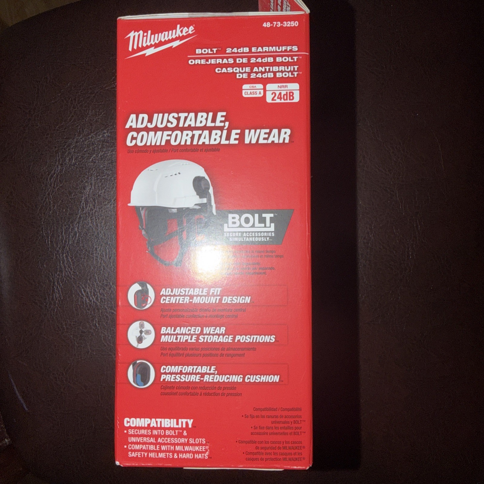 Milwaukee 48-73-3250 BOLT Earmuffs 24dB Helmet Hard Hat Hearing Protection