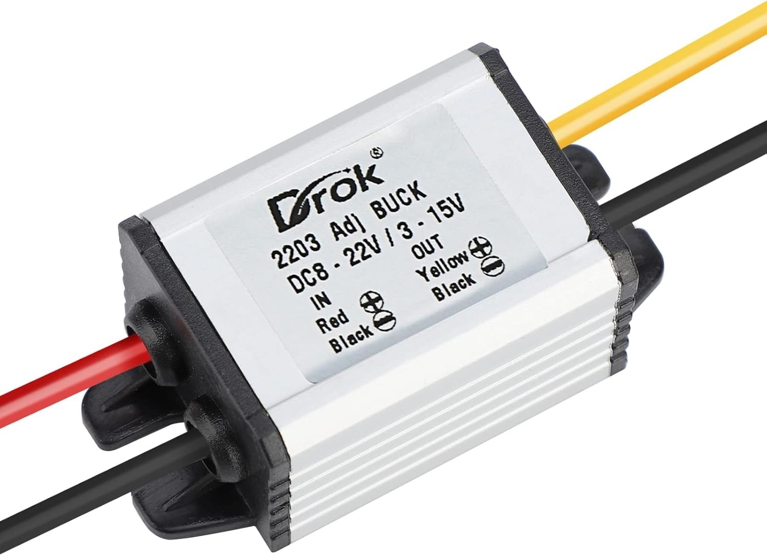 5V DC Converter, 2pcs Waterproof DC Buck Converter 8V-22V 12 V Step Down to 3…