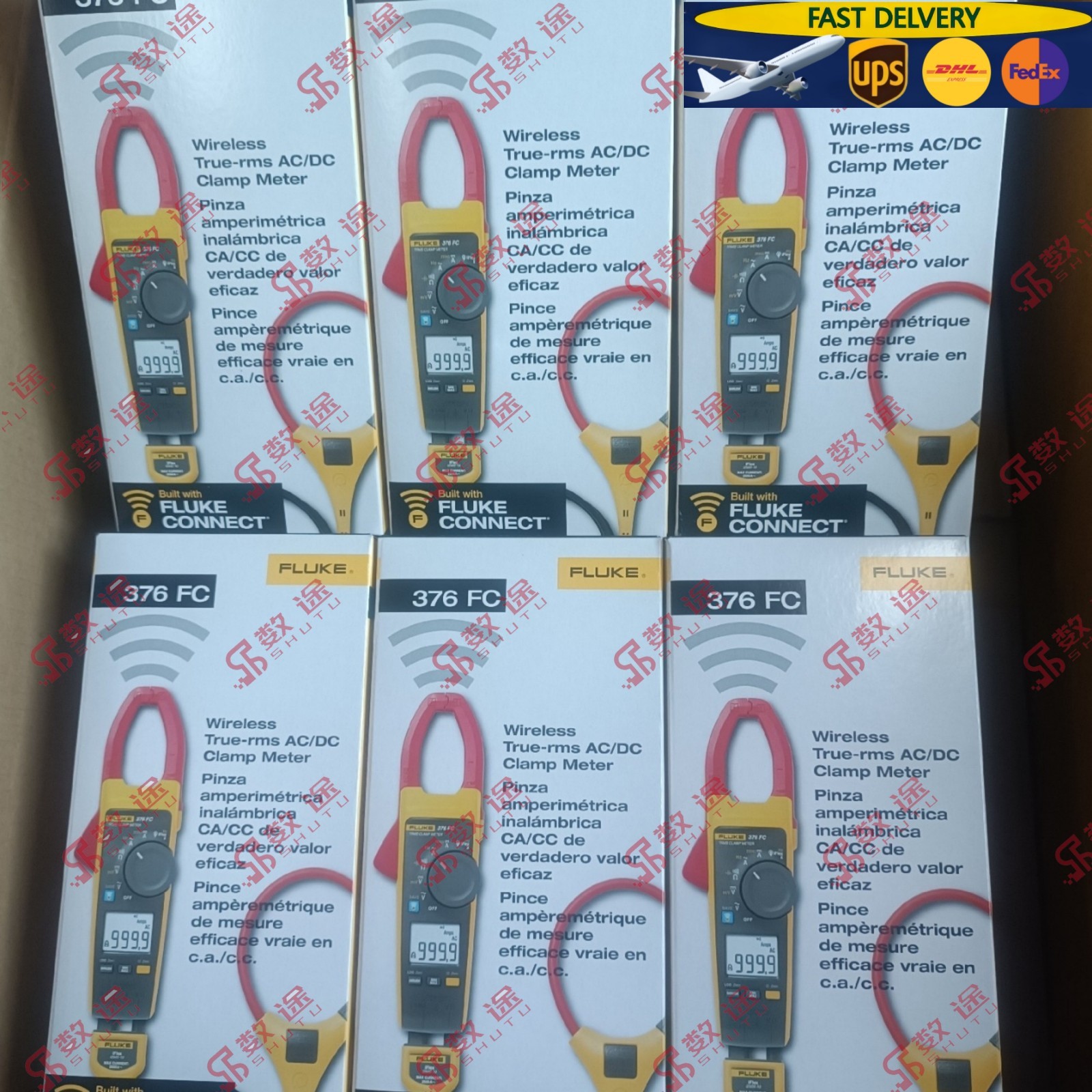 Fluke 376 FC True-RMS AC/DC Volt Ohm Amp Clamp Meter WIFI Connection With iFlex#