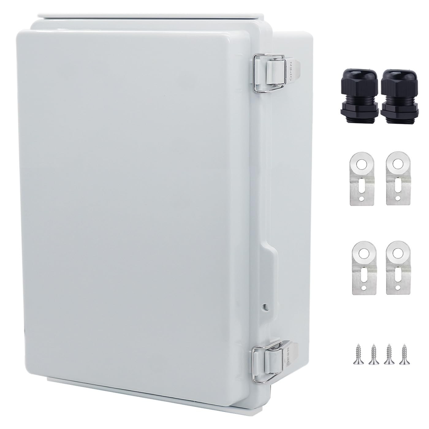 Waterproof Junction Box, ABS Plastic Electrical Enclosure with Stainless Stee…