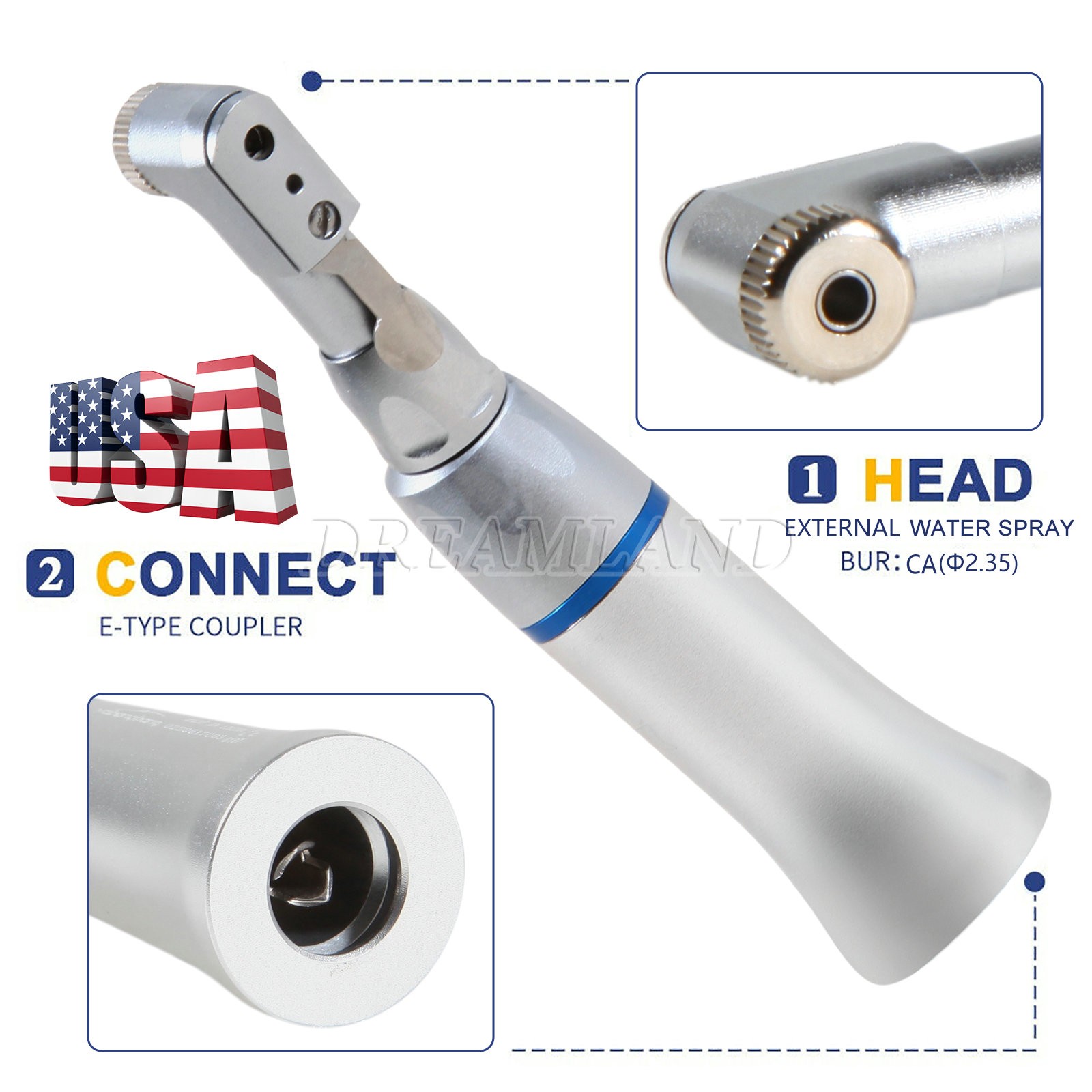 1-10 NSK Type Dental Slow Speed Contra Angle Handpiece Latch E-type contrangulo